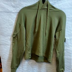 green hoodie